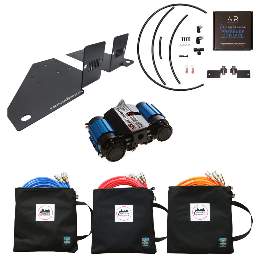 IJKP-33-ARB: 4-Tire Air System (Bluetooth) with ARB Twin Compressor CKMTA12 Package Deal